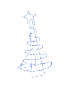 Sagoma albero di Natale LED LOVIISA 100 LED Blu 51 x 99 cm 2