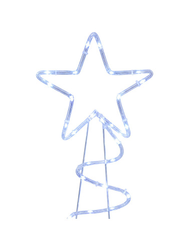 Sagoma albero di Natale LED LOVIISA 100 LED Blu 51 x 99 cm