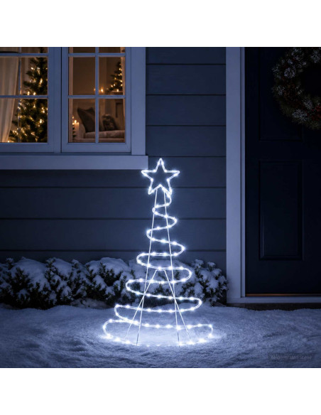 Sagoma albero di Natale LED LOVIISA 100 LED Bianco freddo