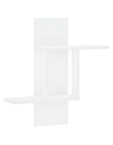 Scaffale da parete Bianco 59 x 17 x 63 cm Legno ingegnerizzato