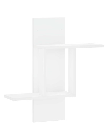 Scaffale da parete Bianco 59 x 17 x 63 cm Legno ingegnerizzato