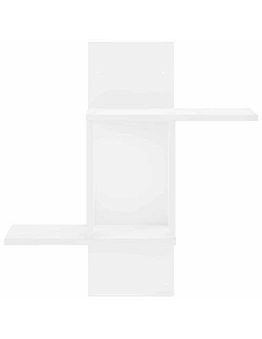 Scaffale da parete Bianco 59 x 17 x 63 cm Legno ingegnerizzato