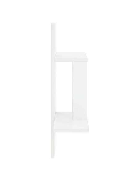 Scaffale da parete Bianco 59 x 17 x 63 cm Legno ingegnerizzato