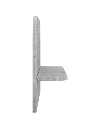 Scaffale da parete 2 pz Grigio Cemento 60 x 13.5 x 37.5 cm