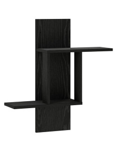 Scaffale da parete Rovere Nero 59 x 17 x 63 cm 2