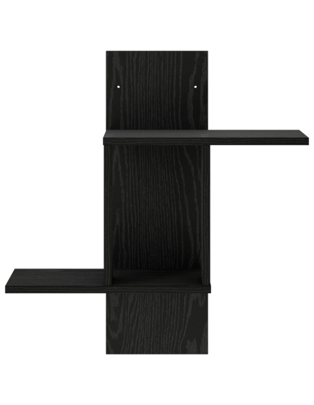 Scaffale da parete Rovere Nero 59 x 17 x 63 cm