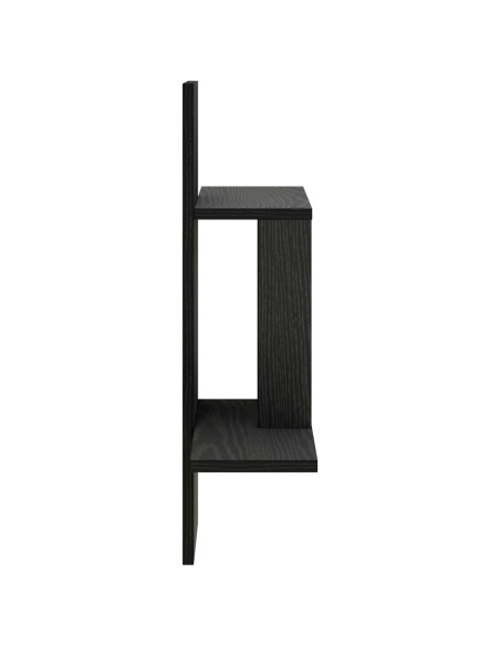 Scaffale da parete Rovere Nero 59 x 17 x 63 cm