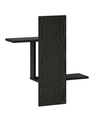 Scaffale da parete Rovere Nero 59 x 17 x 63 cm