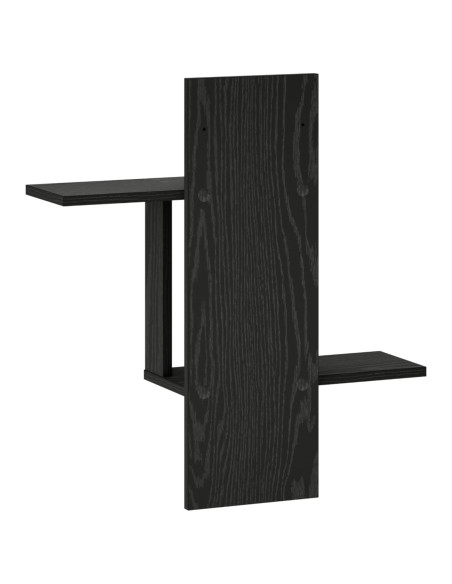 Scaffale da parete Rovere Nero 59 x 17 x 63 cm