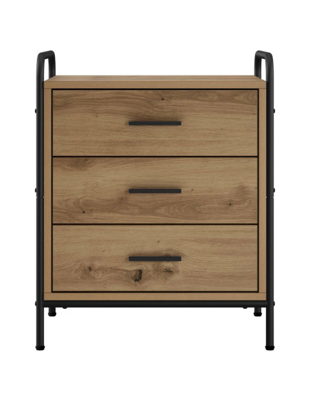Armadio da Notte 2 pz Rovere Artigianale 48 x 36,5 x 60 cm