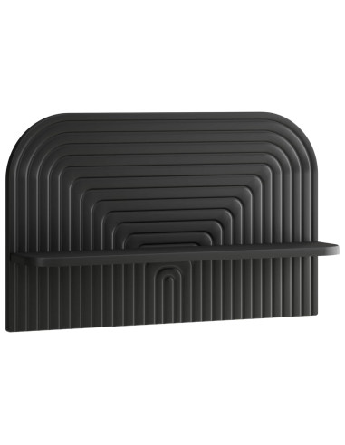 Scaffale da parete 2 pz Nero 60 x 13.5 x 37.5 cm