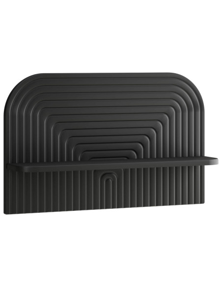 Scaffale da parete 2 pz Nero 60 x 13.5 x 37.5 cm