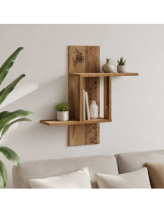 Scaffale da parete Legno antico 59 x 17 x 63 cm
