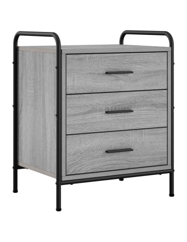 Armadio da Notte 2 pz Sonoma grigio 48 x 36,5 x 60 cm