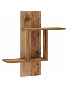 Scaffale da parete Legno antico 59 x 17 x 63 cm 2