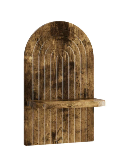 Scaffale da parete 2 pz Rovere Fumo 23 x 13.5 x 37.5 cm