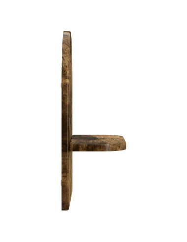 Scaffale da parete 2 pz Rovere Fumo 23 x 13.5 x 37.5 cm