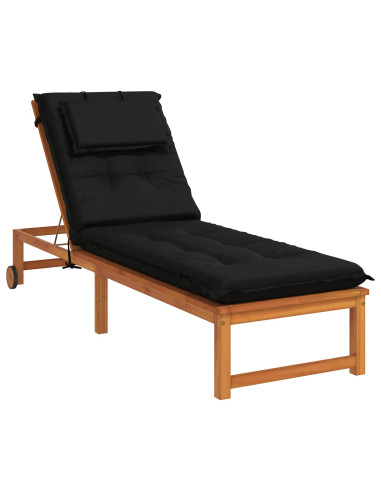 Cuscino per Lettino GEMERT 100% Poliestere Nero 190 x 60 x 9 cm