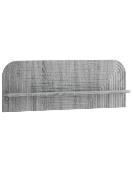 Scaffale da parete 2 pz Sonoma grigio 102 x 13,5 x 37,5 cm