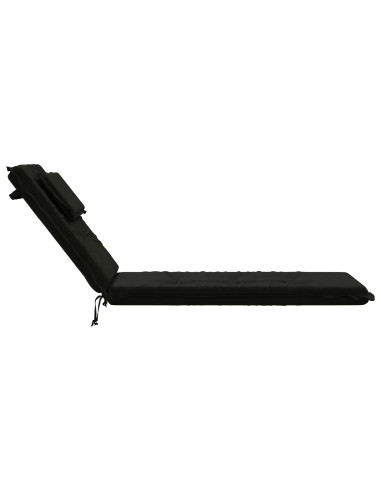 Cuscino per Lettino GEMERT 100% Poliestere Nero 190 x 60 x 9 cm