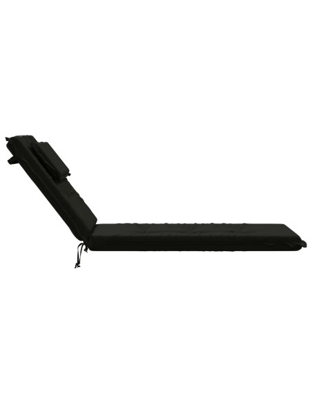 Cuscino per Lettino GEMERT 100% Poliestere Nero 190 x 60 x 9 cm
