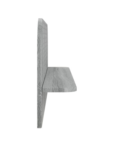 Scaffale da parete 2 pz Sonoma grigio 102 x 13,5 x 37,5 cm