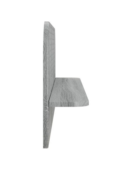 Scaffale da parete 2 pz Sonoma grigio 102 x 13,5 x 37,5 cm