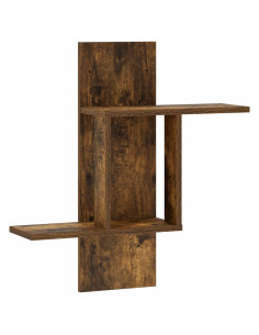 Scaffale da parete Rovere Fumo 59 x 17 x 63 cm 2