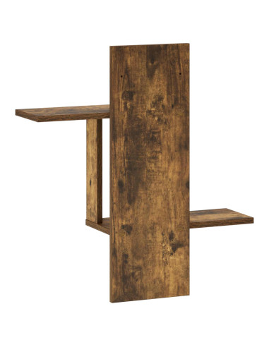 Scaffale da parete Rovere Fumo 59 x 17 x 63 cm