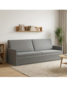 Divano a 3 posti Grigio Scuro 220 x 81 x 82 cm Velluto (V)
