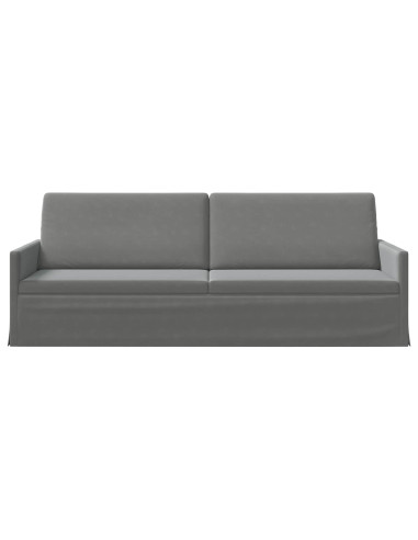 Divano a 3 posti Grigio Scuro 220 x 81 x 82 cm Velluto (V)