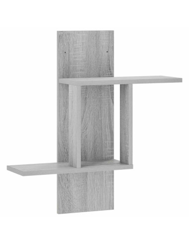 Scaffale da parete Sonoma grigio 59 x 17 x 63 cm