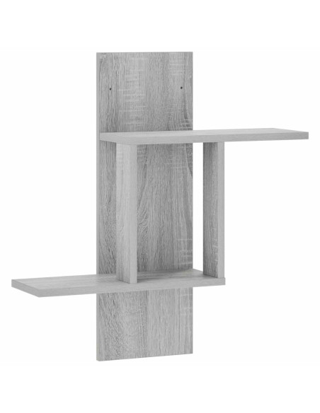 Scaffale da parete Sonoma grigio 59 x 17 x 63 cm