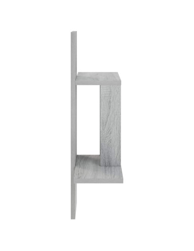 Scaffale da parete Sonoma grigio 59 x 17 x 63 cm