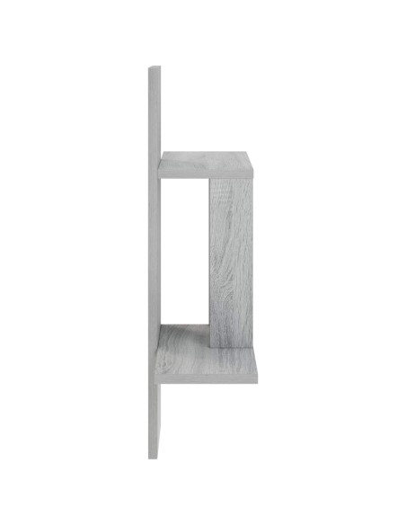 Scaffale da parete Sonoma grigio 59 x 17 x 63 cm