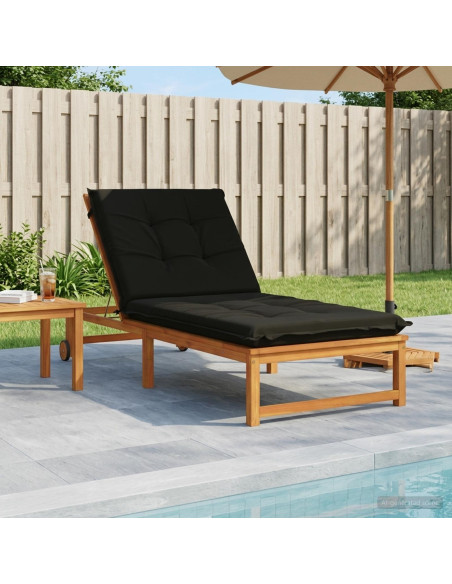 Cuscino per Lettino GEMERT 100% Poliestere Nero 190 x 80 x 9 cm