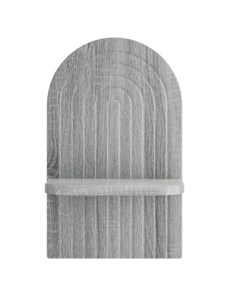 Scaffale da parete 2 pz Sonoma grigio 23 x 13,5 x 37,5 cm