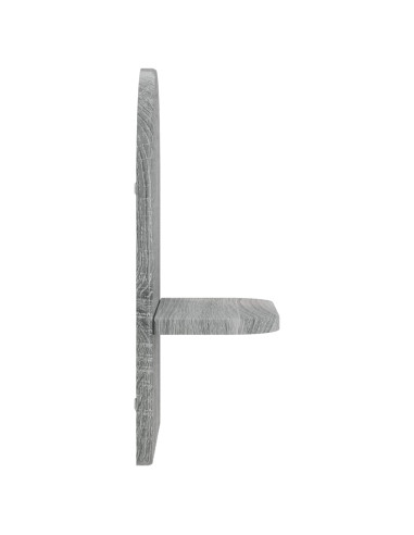 Scaffale da parete 2 pz Sonoma grigio 23 x 13,5 x 37,5 cm