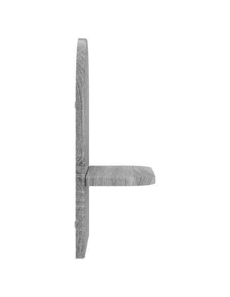 Scaffale da parete 2 pz Sonoma grigio 23 x 13,5 x 37,5 cm
