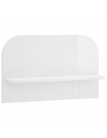 Scaffale da parete 2 pz Bianco Lucido 60 x 13,5 x 37,5 cm