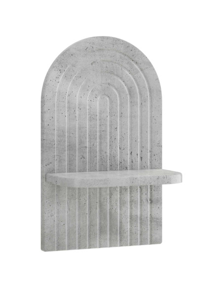 Scaffale da parete 2 pz Grigio Cemento 23 x 13,5 x 37,5 cm