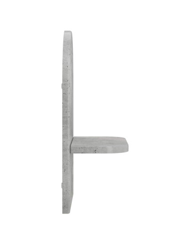 Scaffale da parete 2 pz Grigio Cemento 23 x 13,5 x 37,5 cm