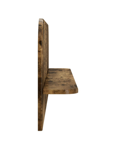 Scaffale da parete 2 pz Rovere Fumo 102 x 13,5 x 37,5 cm