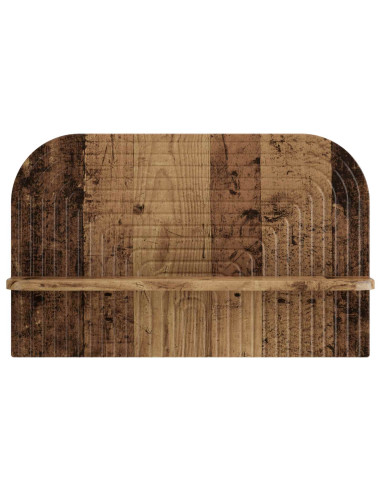Scaffale da parete 2 pz Legno antico 60 x 13,5 x 37,5 cm