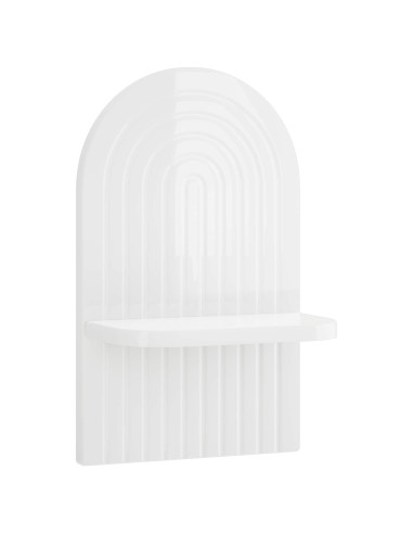 Scaffale da parete 2 pz Bianco Lucido 23 x 13.5 x 37.5 cm