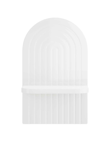 Scaffale da parete 2 pz Bianco Lucido 23 x 13.5 x 37.5 cm