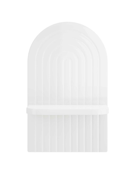 Scaffale da parete 2 pz Bianco Lucido 23 x 13.5 x 37.5 cm