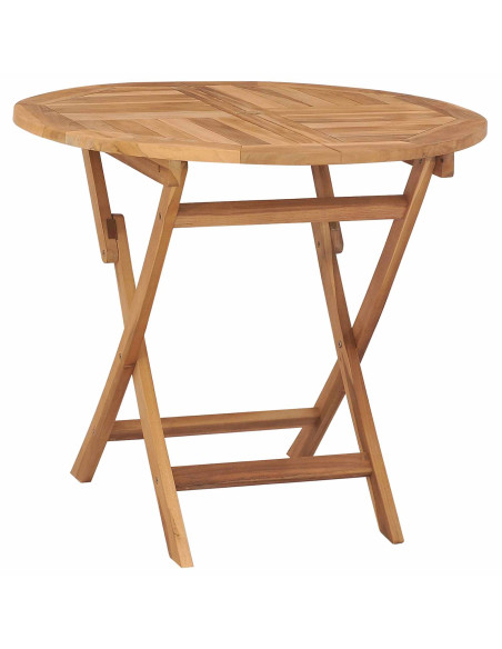 Set bistro da giardino pieghevole da 5 pezzi Naturale