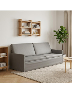 Divano a 3 posti Grigio Chiaro 220 x 81 x 82 cm Velluto (V)