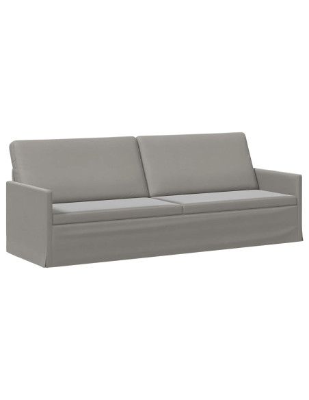 Divano a 3 posti Grigio Chiaro 220 x 81 x 82 cm Velluto (V)